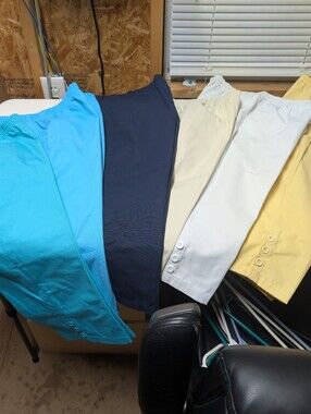 Lot Of 6 Koret Women's Lightweight Pants in white size 12 with a 21-inch inseam